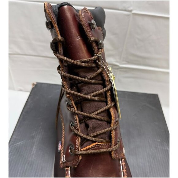 SUREWAY Heavy Duty Soft Toe Full Grain Leather Work Boots Red Wine Size 12 NEW